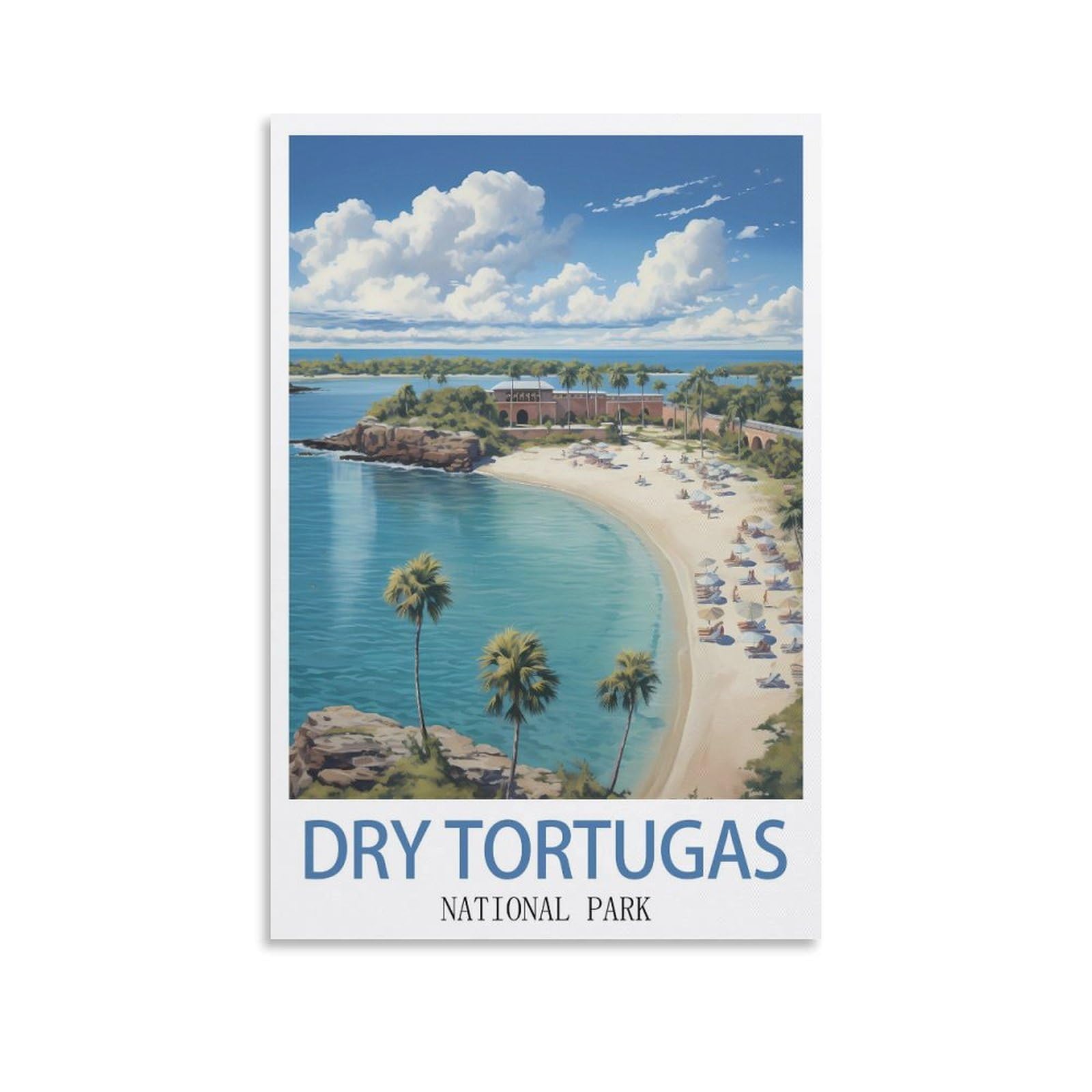 EZMLFA 5D Diamond Art Kits for Beginner,Dry Tortugas National Park,Diamond Art House DIY Diamond Art Kits for Home Wall Decor 40x50cm