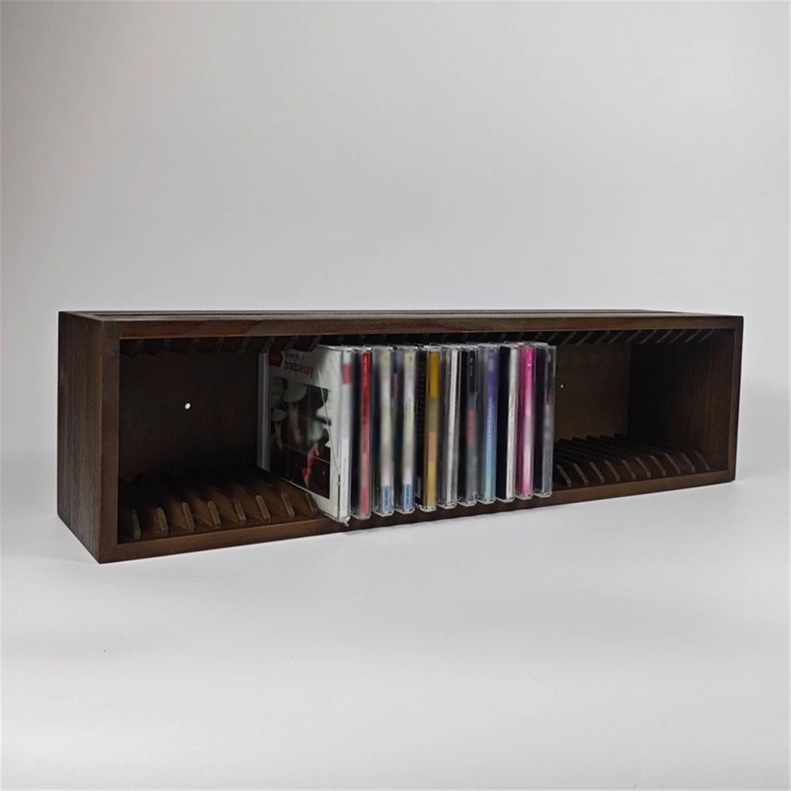 Ufficio Porta album CD da tavolo, disco in legno montato a parete Scaffale porta dischi