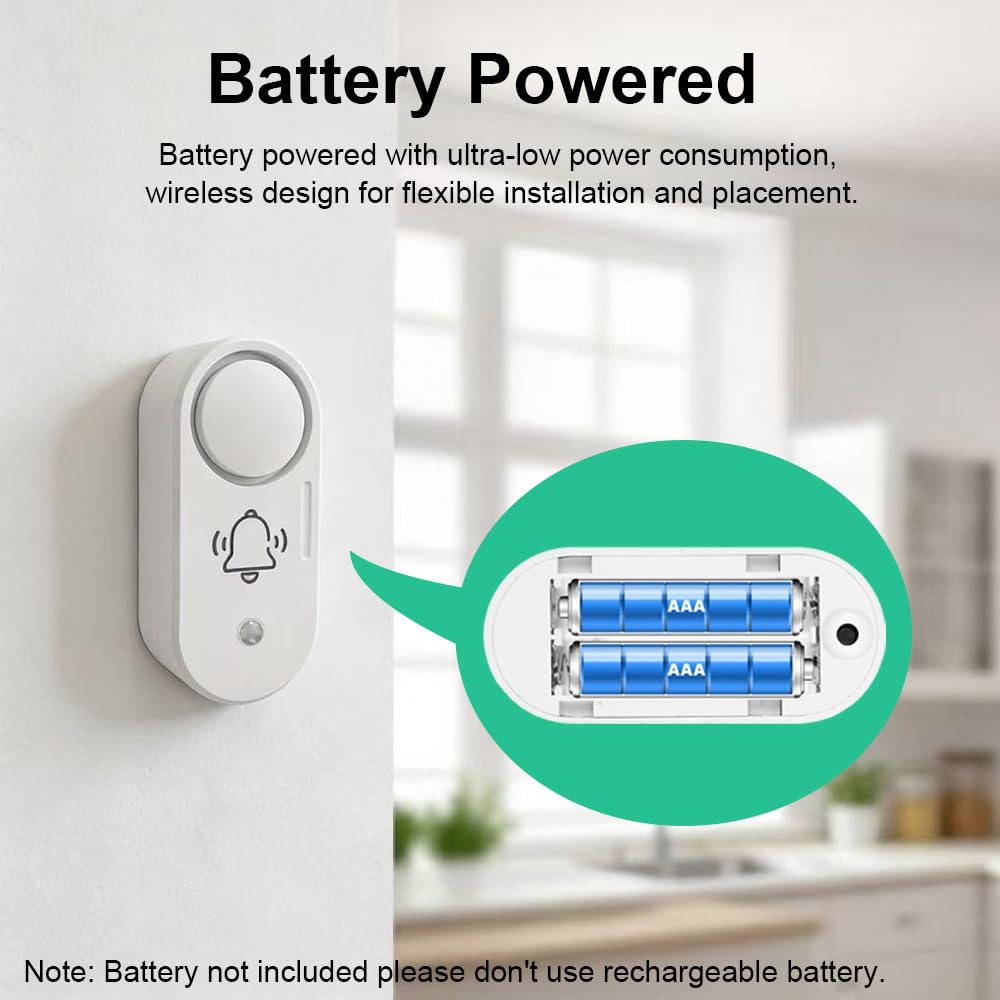 Haozee Zigbee Funk-Sirenenalarm, 110 dB lauter Sicherheitsalarm | batteriebetrieben,smarte App-Steuerung & Szenenverknüpfung, einfache Installation, kompatibel mit Home Assistant