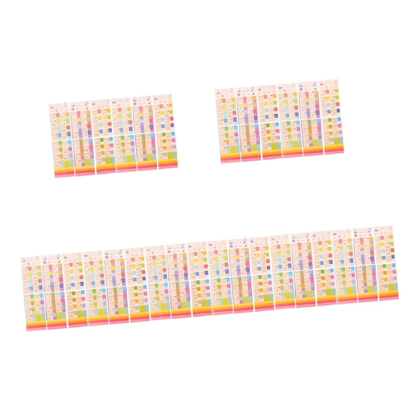 SEWACC 60sätze Kalender Aufkleber Für Notizbücher Index Tabs Für Monatsplanung Bunte Notepad-sticker Für Schüler Und Lehrer Für Büroorganisation