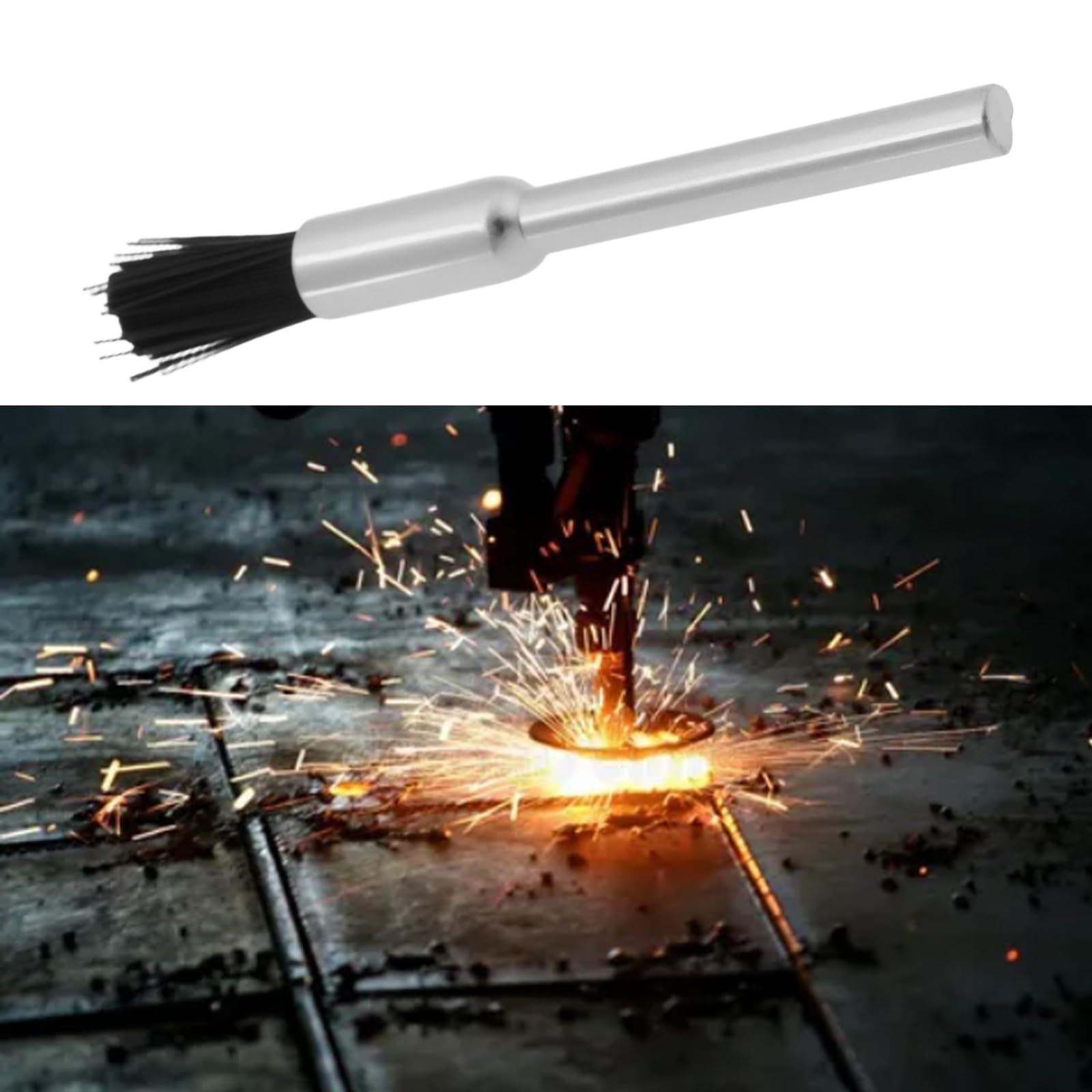 EMSea 20Pcs 3mm Shank Nylon Wire Brush Polishing Tool Suitable for Metal Surface Polishing Rust Removal - Image 3