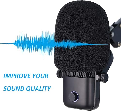Miniatura 3 de Parabrisas para micrófono Elgato Wave 1  Cubiertas de espuma de micrófono profesional Filtro Pop Compatible con Elgato Wave 1 micrófono de