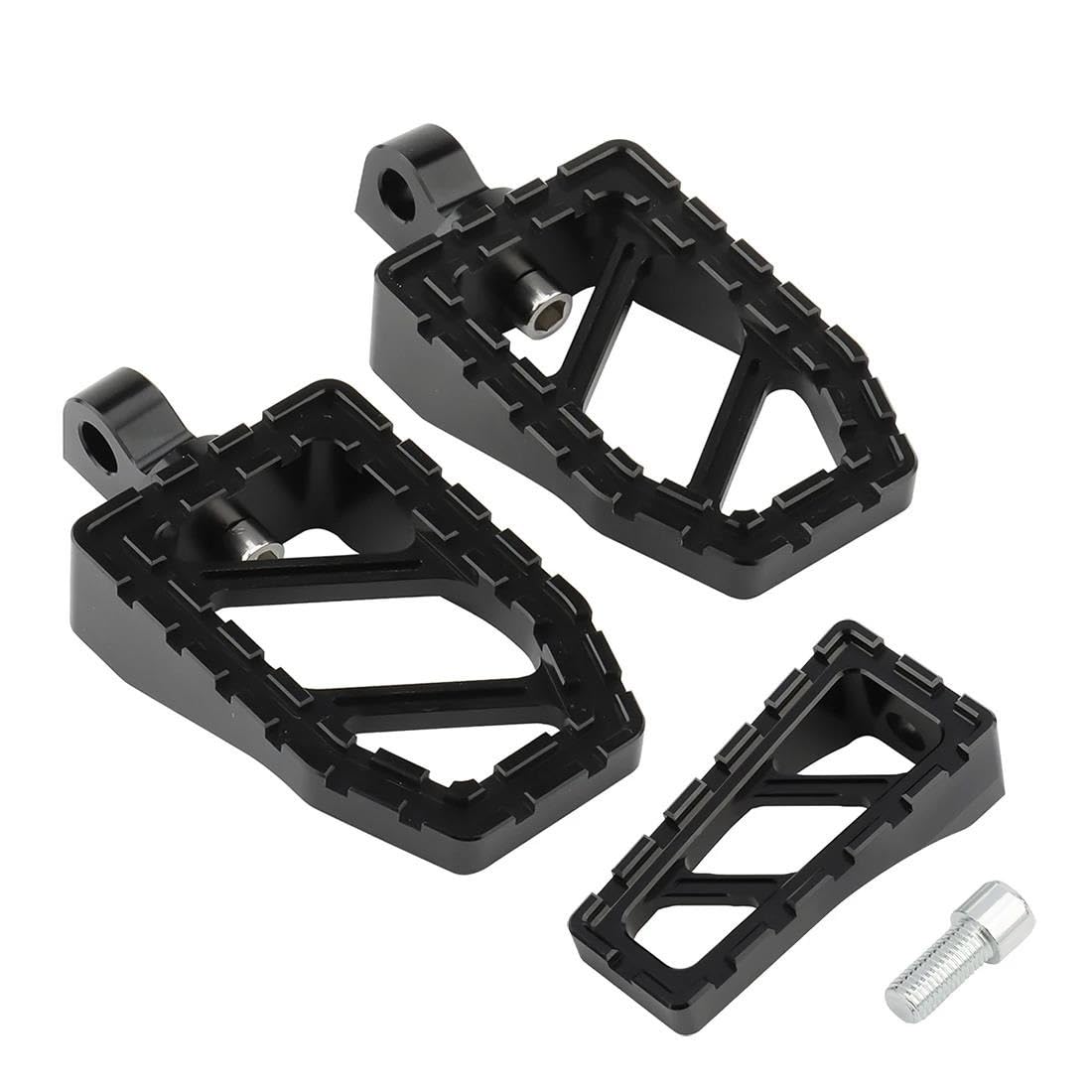 Accessoires repose-pieds premium pour moto Fatboy et Dyna, finition usinée noire