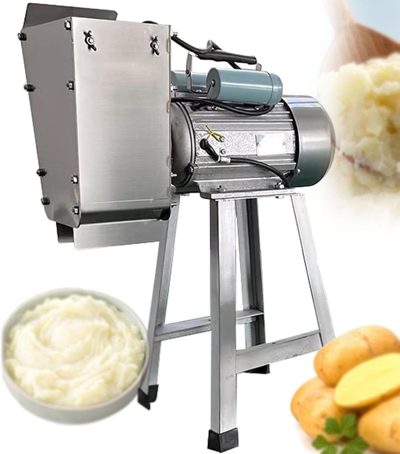 Potato Masher Stainless Steel Potato, Stainless Steel Potato Ricer, Output and Time-Saving, Smooth Delicate and Good Tasting, for Restaurant Potato