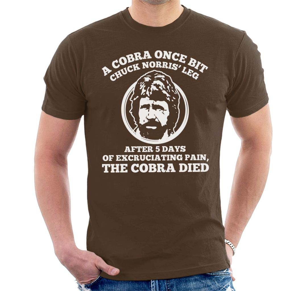 Cloud City 7 Men's Chocolate Chuck Norris Cobra Quote T-Shirt