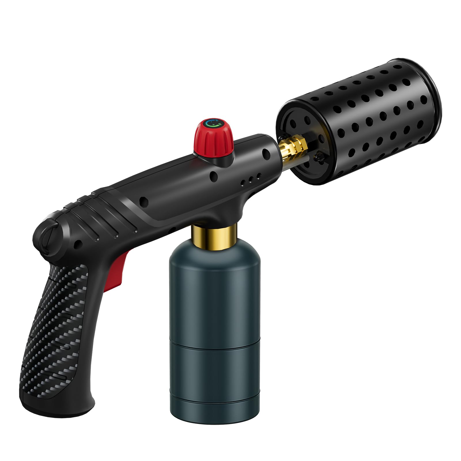 Antorcha de propano, antorcha de cocina, encendedor culinario, soplete ajustable para filetes, barbacoa, parrilla (tanque de propano no incluido) (mango de fibra de carbono)