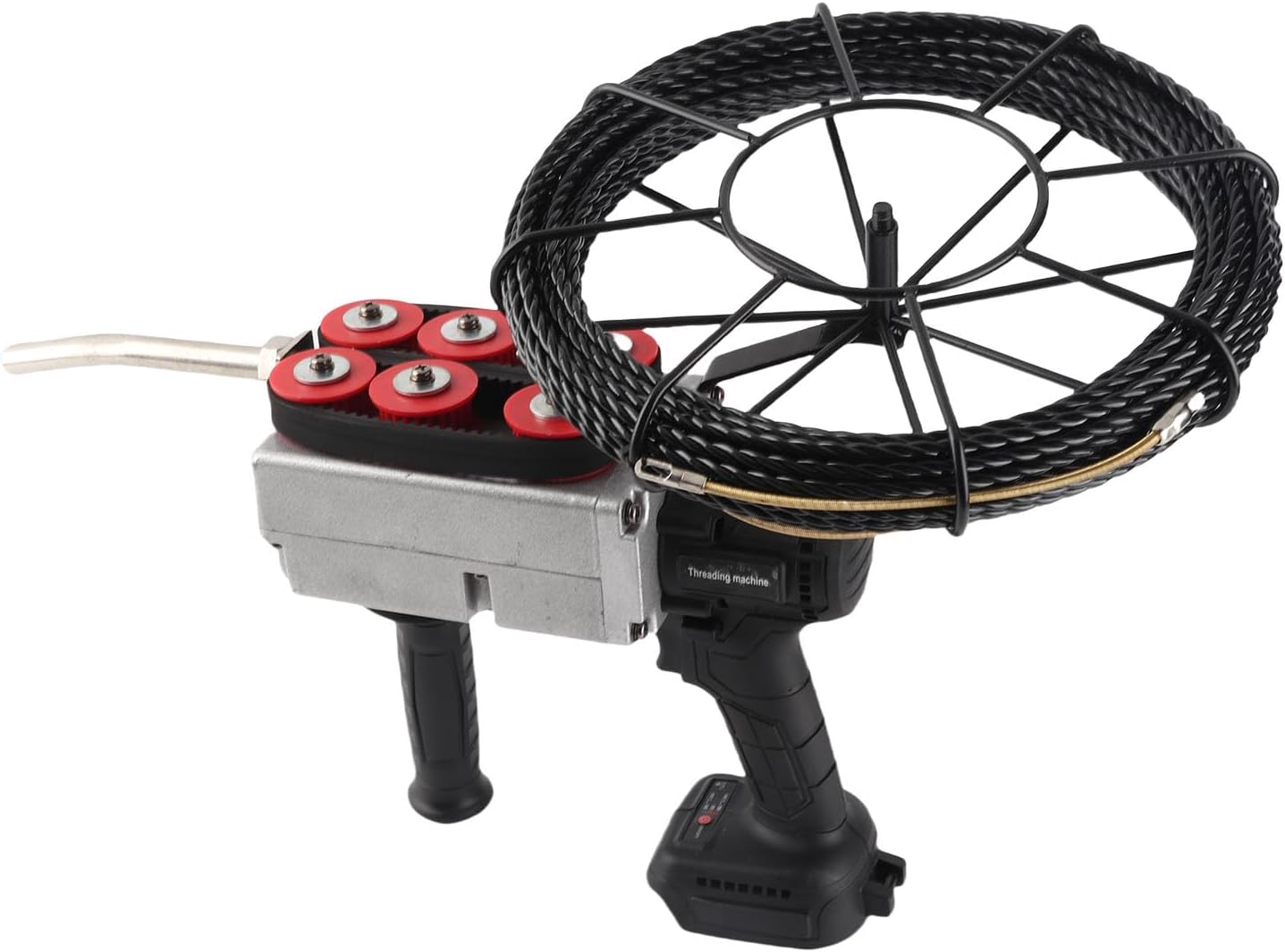 Dpofirs Electric Pipe Threader Efficient Brushless Motor Threading Machine for BL1830 BL1840 BL1850 Battery 15m Wire Home Decoration Network Comm Building ABS Alloy Steel TEP