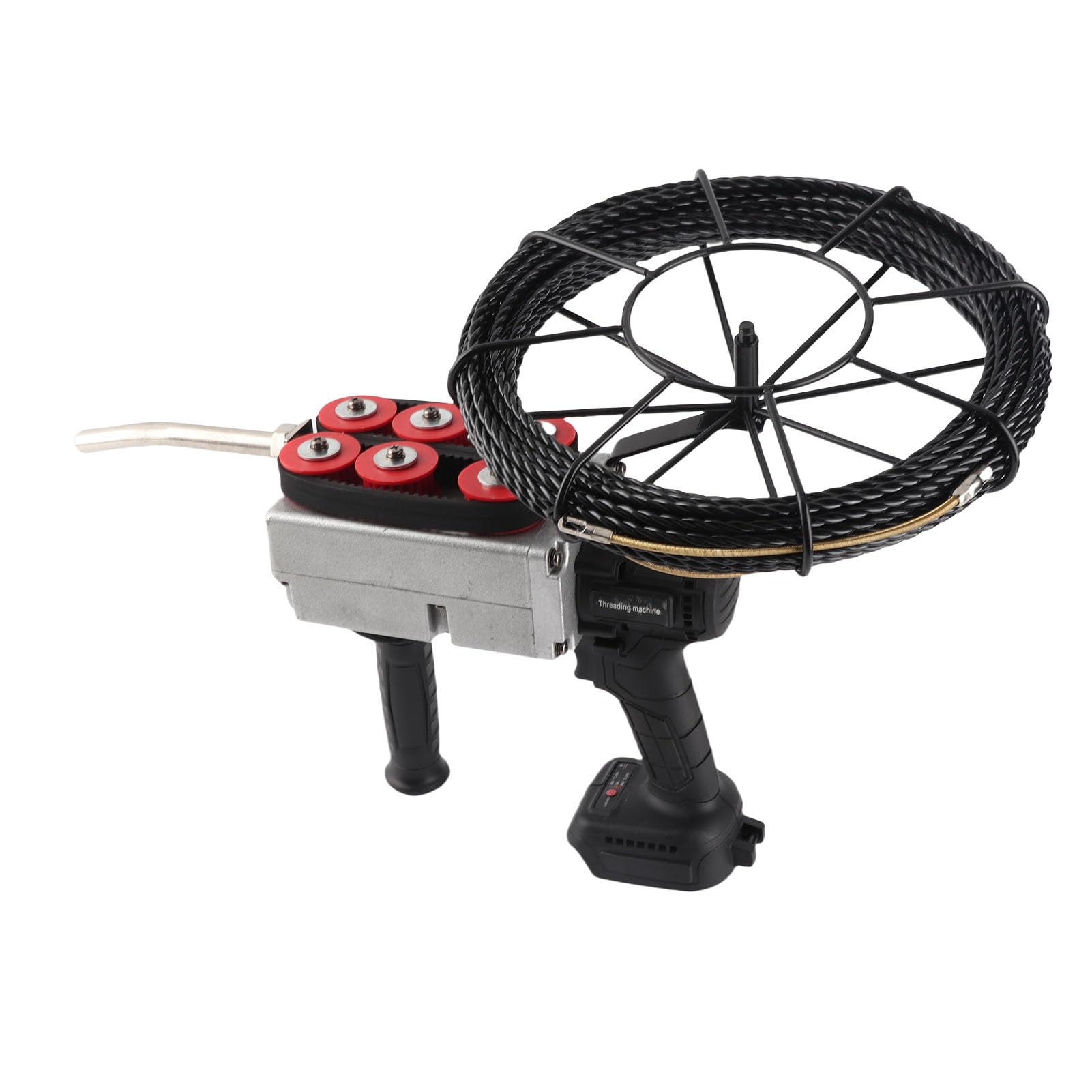 Dpofirs Electric Pipe Threader Efficient Brushless Motor Threading Machine for BL1830 BL1840 BL1850 Battery 15m Wire Home Decoration Network Comm Building ABS Alloy Steel TEP