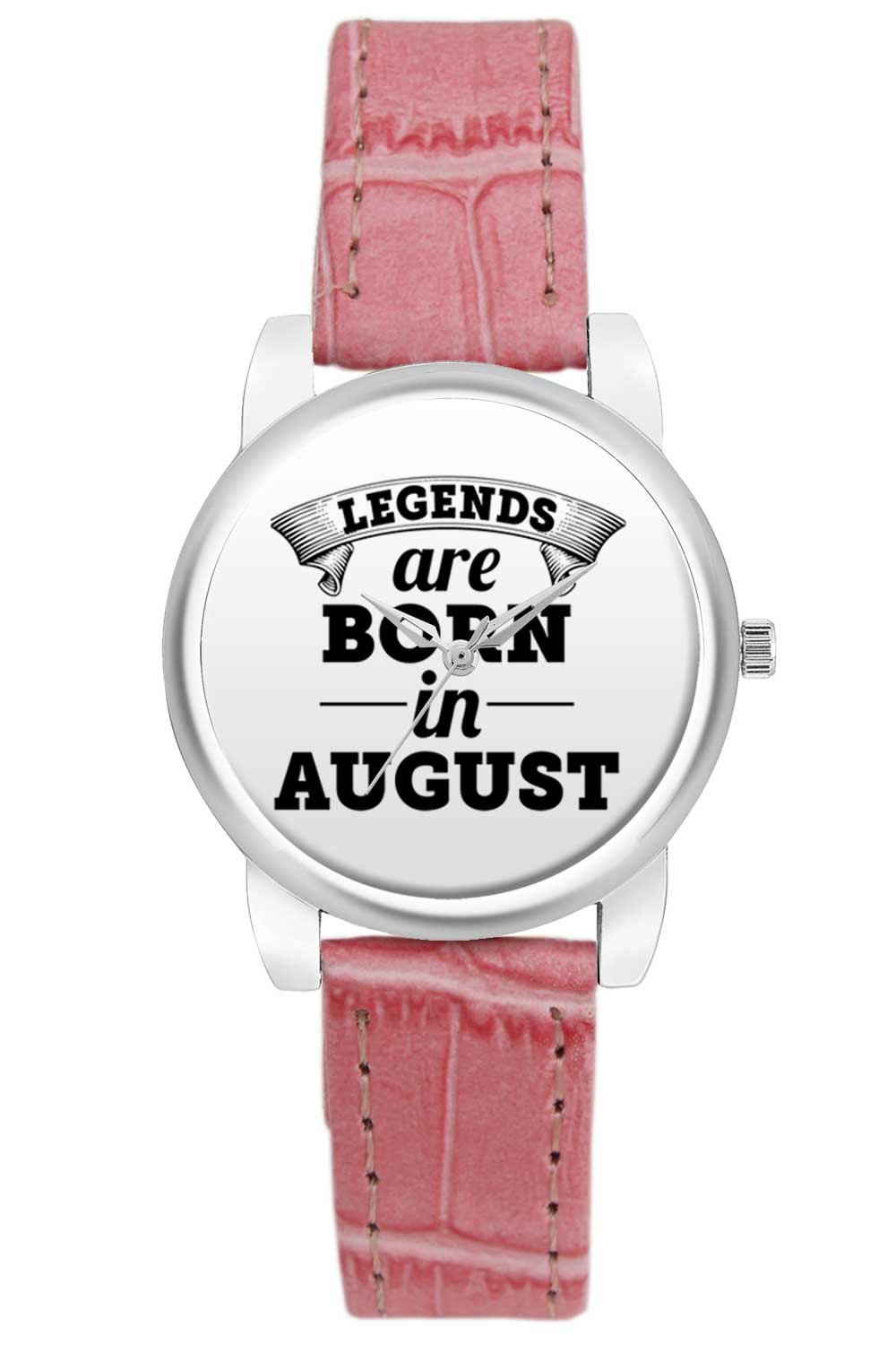 BIGOWL Wrist Watch for Women - Legends are Born in August Branded Quote Fashion Watches for Girls - Best Casual Analog Leather Band Watch (Perfect Birthday Month Gift) (B01N99QEUJ) Amazon Price History, Amazon Price Tracker