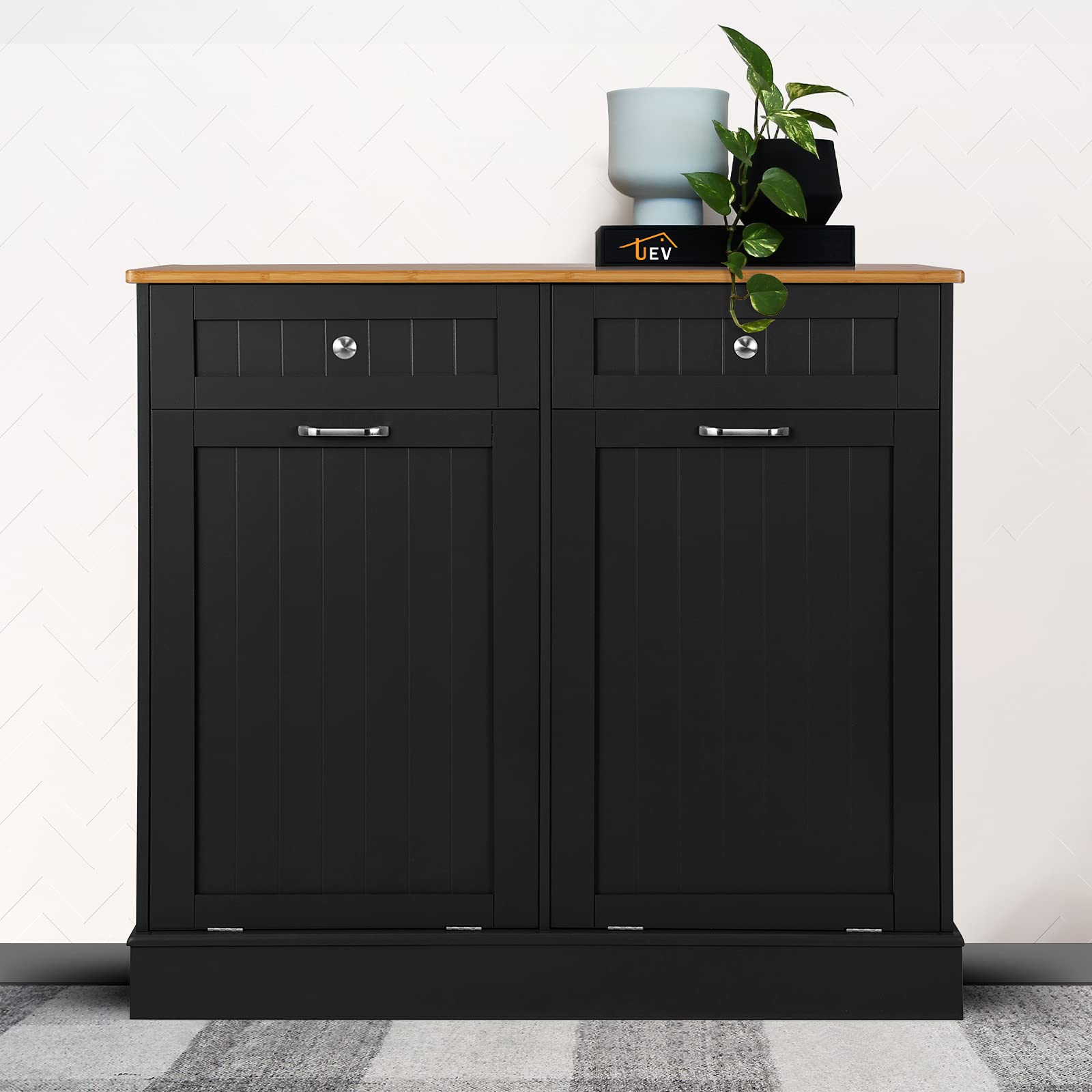 UEV Double Kitchen Trash Tilt Out Trash with