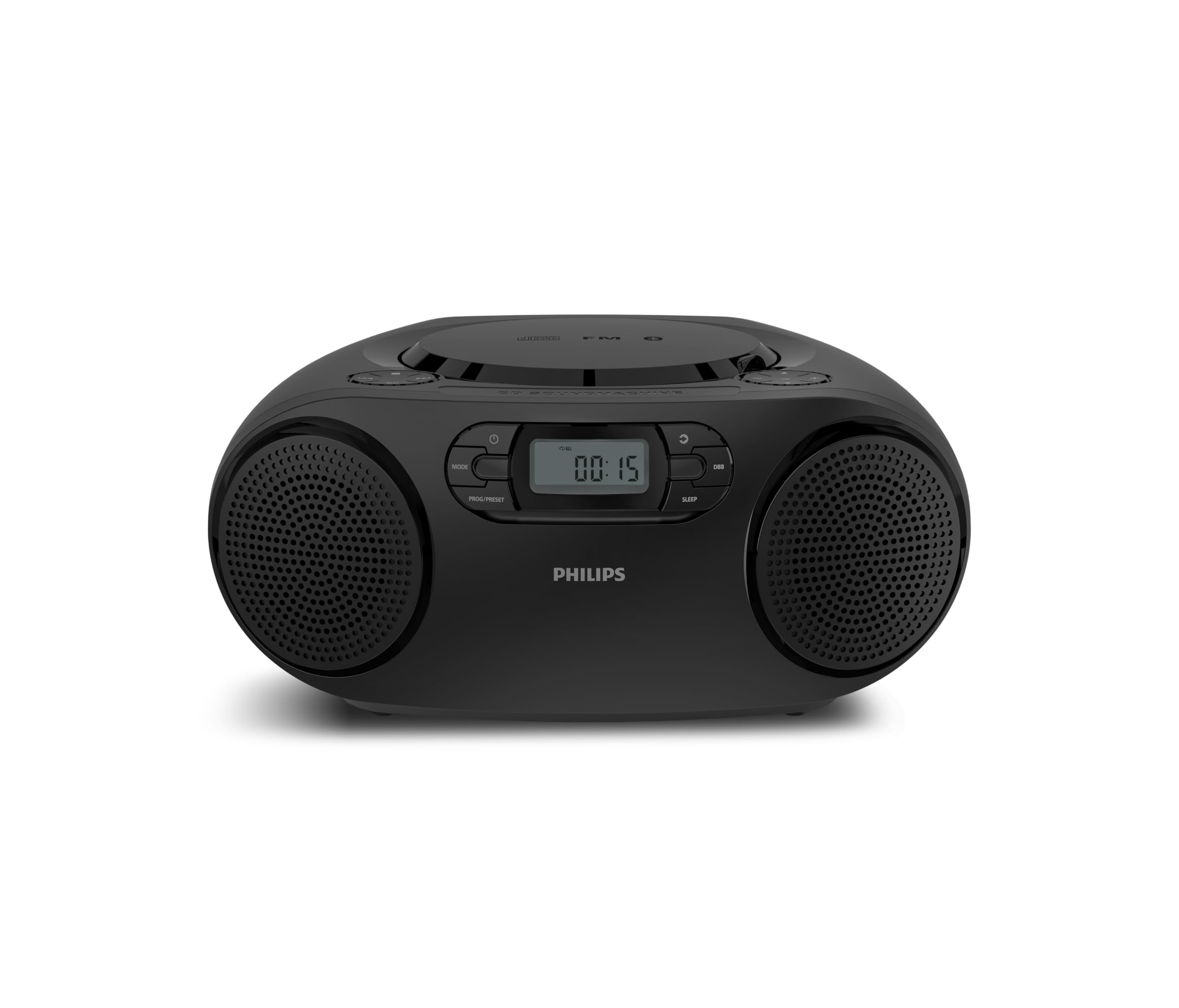 Philips TAZ2000 CD Soundmachine portatile con Radio FM, Bluetooth 6.0, USB, Altoparlanti stereo 6W, Nero
