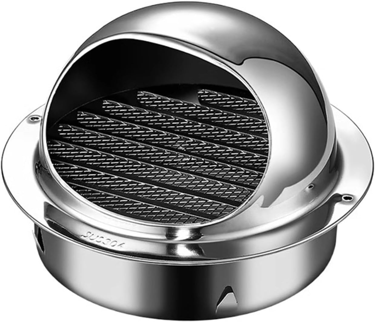 JvFbjLF Stainless Steel Round Vent Domestic Metal Grille Indoor/Outdoor Air Outlet Exterior Air Outlet(130mm)