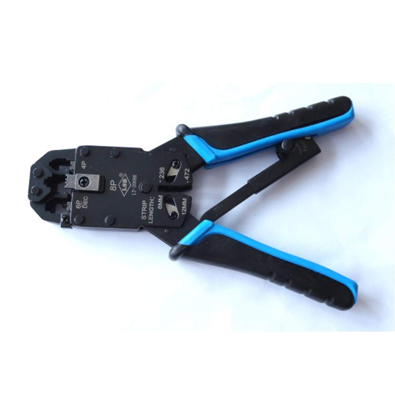 Pince a Sertir a Cliquet, Pince à sertir pour réseau et télécommunications, Outil de sertissage RJ45 pour connecteurs 8P, 10P, 6P, 4P, Pince à dénuder multifonctionnelle