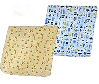 Vista 15 de Monvecle - Juego de 2 cambiadores de algodón impermeables para bebé, lavables, reutilizables, color oso rosa, 2 unidades, tamaño mediano, 28 x 20