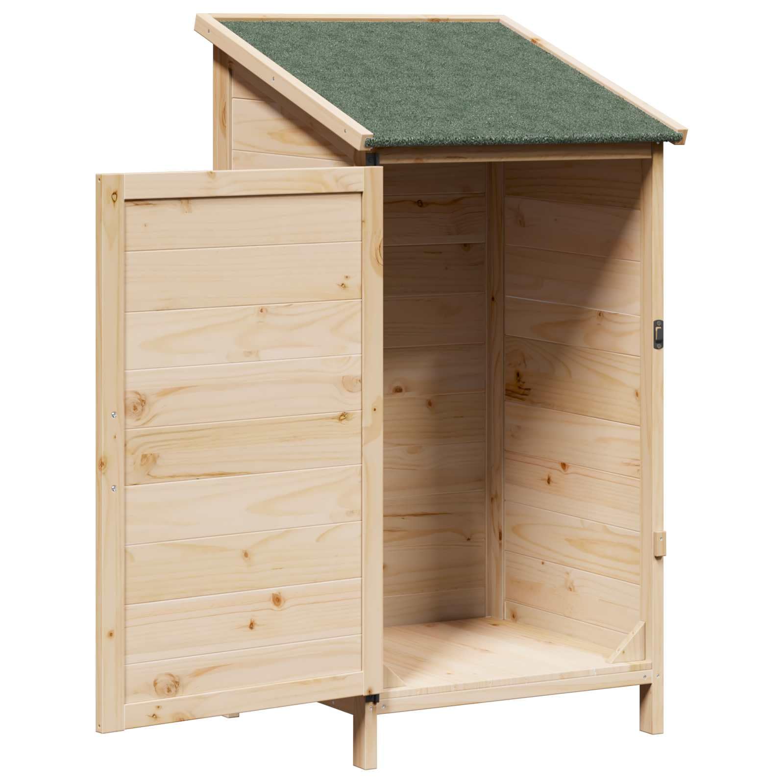 Szopa ogrodowa naturalna 59 x 56 x 113,5 cm lite drewno świerkowe