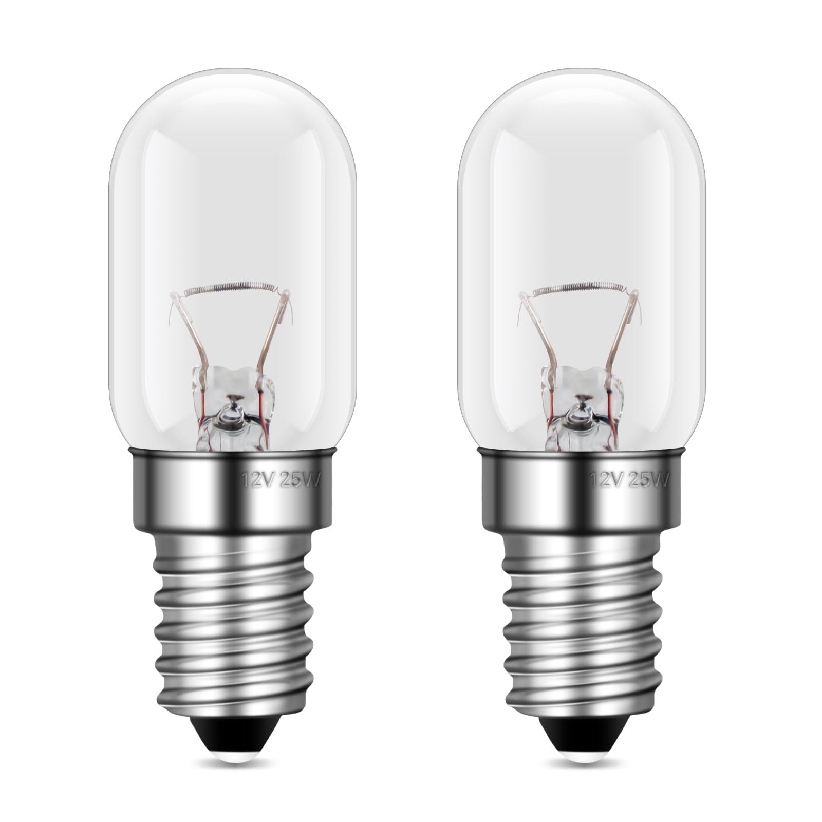 2 Stück Leuchtmittel E14 12V Dimmbar, Warmweiß 2700k, 250LM, T22 Niederspannung Lampe, für Garagenbirne, Gartenlicht, Camping Carport, Kühlschrank, Salzlampe, Nachtlicht