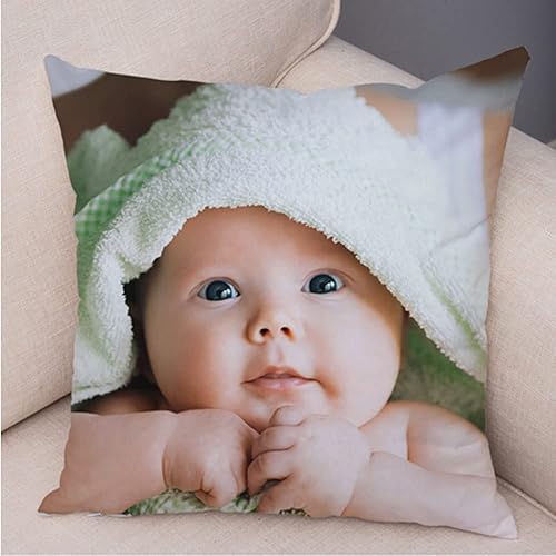 Custom Cushion Covers Printed on Both Sides Personalized Sofa Bed Pillowcases with Your Wedding Photo Custom Photo Pillowcases for Pets Size 60x60cm