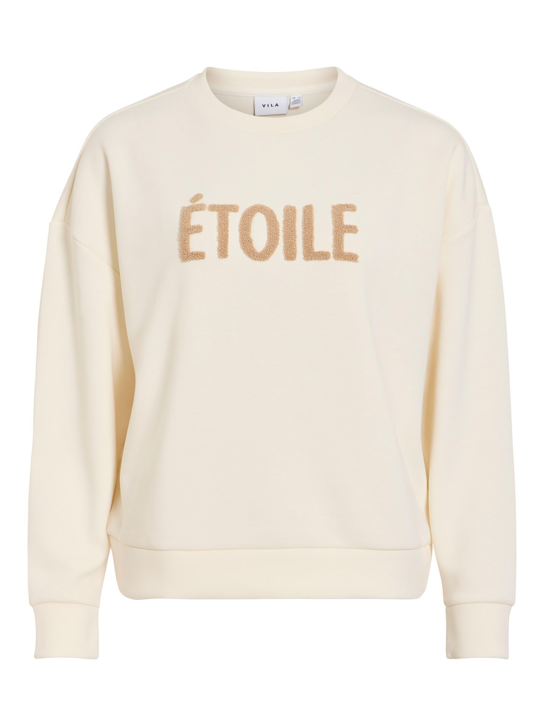 Vila Vireflect O-Neck L/S Frotte Sweat Top Vireflect - Sudadera con Cuello Redondo L/S Mujer (Pack de 1)