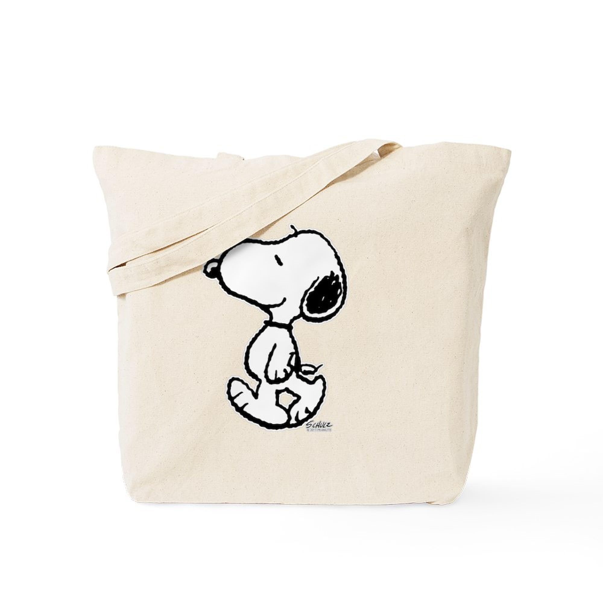 CafePress Peanuts Snoopy Reusable Natural Beige Canvas Shopping Bag