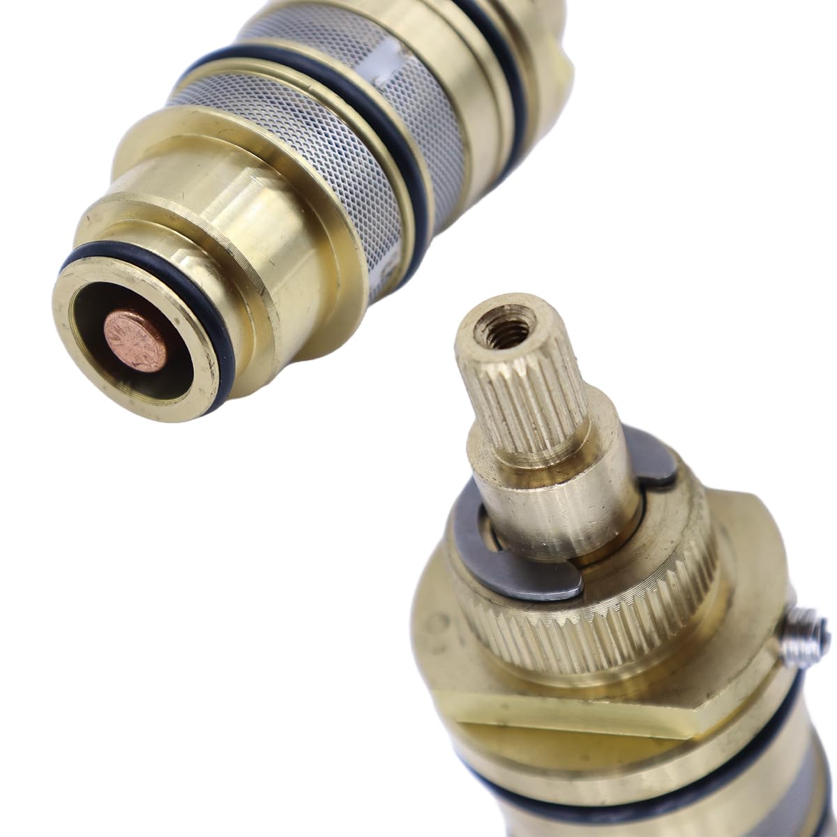 ANCLLO Thermostatic Bath Tub Faucet Shower Valve Replacement Part Temperature Control Shower Mixer Hot and Cold Temperature Control Valve H-2