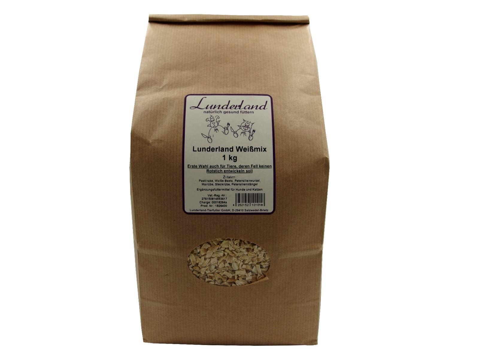 Lunderland Weißmix – getreidefreier Gemüse-Mixer zur Fleischfütterung (1 kg)