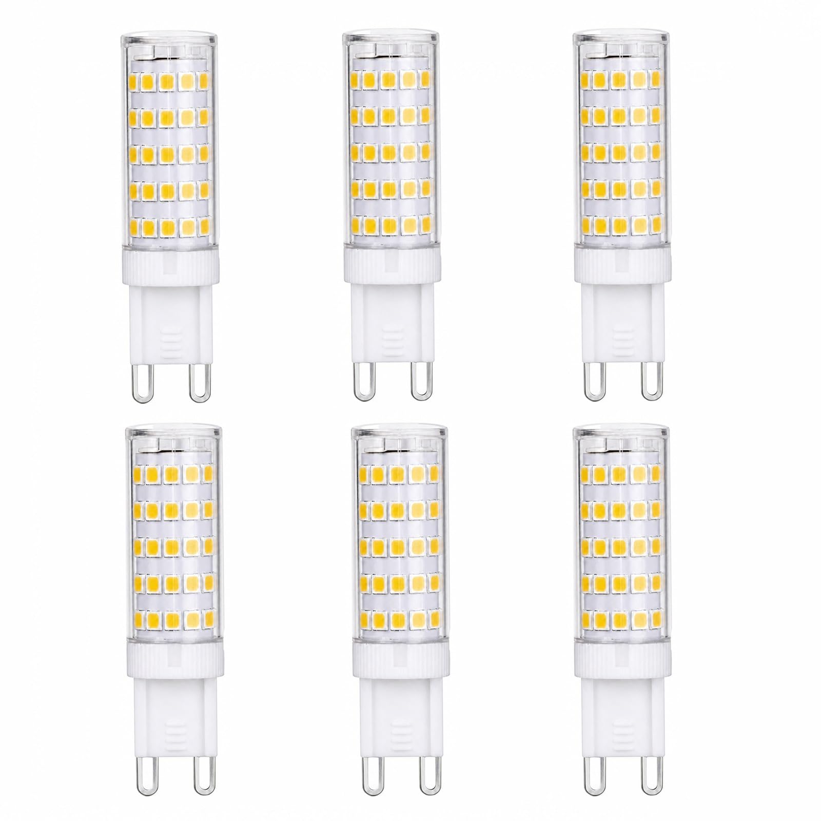 Bombilla LED G9 Luz Neutra 4000K 7W Reemplazo 56W Sin Parpadeo Ahorro Energético Alta Luminosidad CRI>80 para Dormitorio Salón Cocina Tienda Café Bar No Regulable(6 Pack)