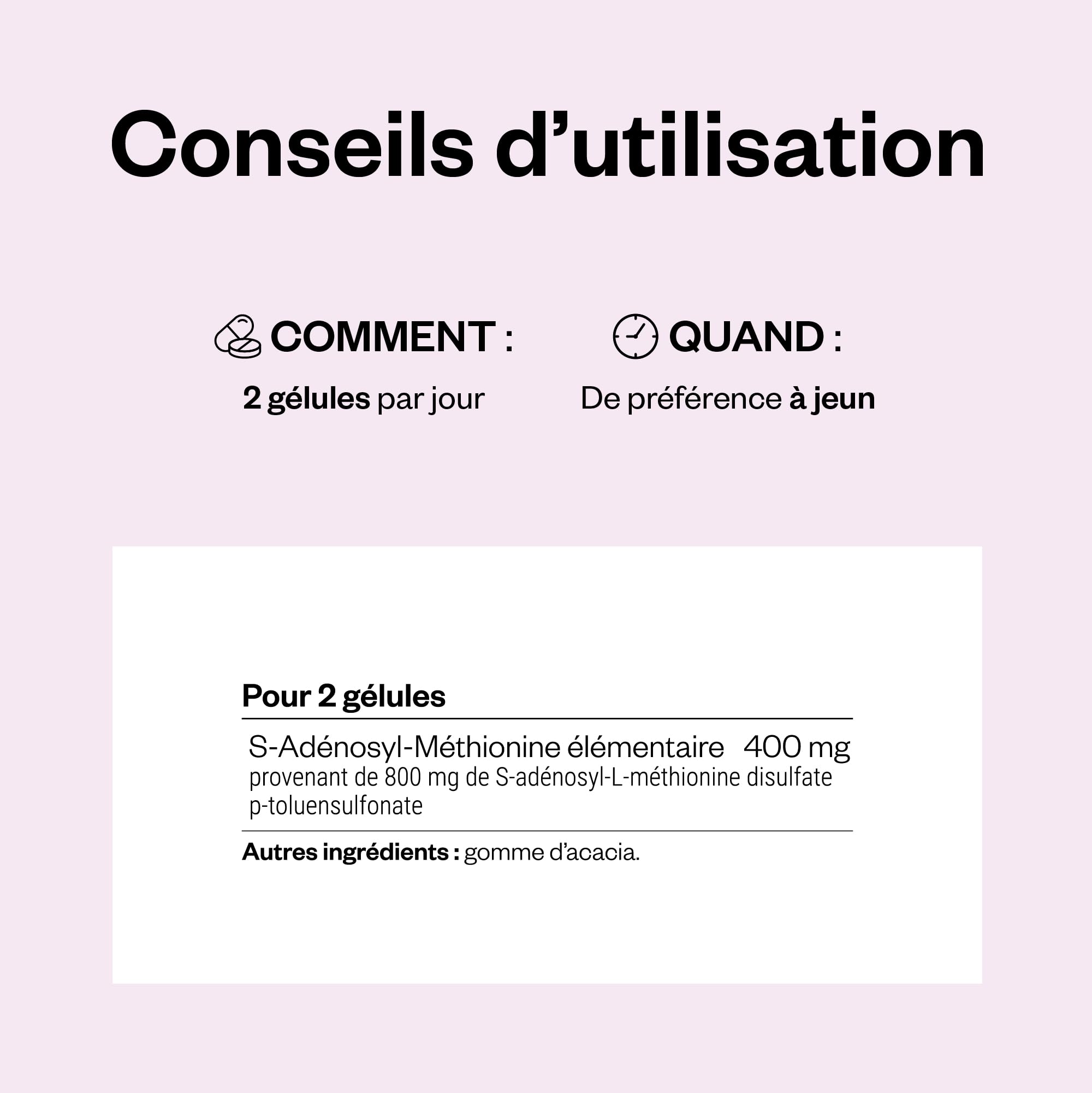 S-Adénosyl-Méthionine Élémentaire (SAM-E) - Anti-Inflammatoire -SuperSmart