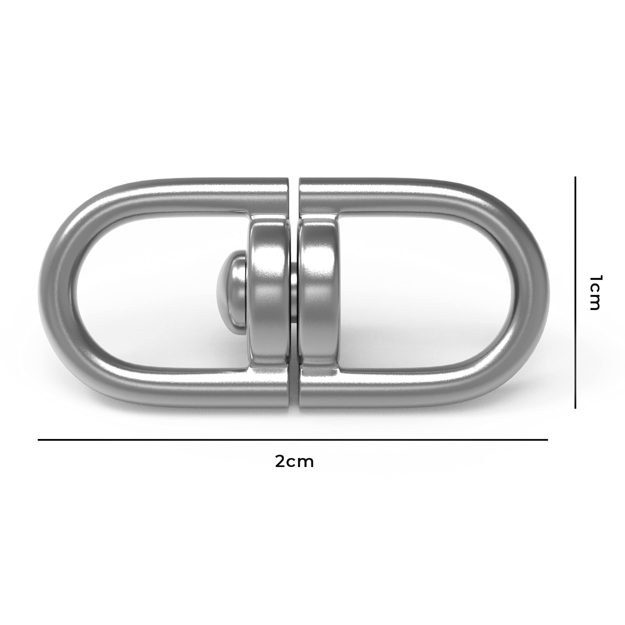 NEU KEYU® 50er Set Drehwirbel | Schwenkverschraubung für Schlüsselringe und Schlüsselanhänger DIY | Wirbel Schlüssel | Wirbel Windspiel (c: L (20 Pcs.))