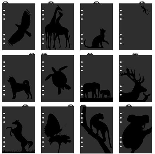 discagenda discbound 12meses separadores para planificadores organizadores personales animales silueta papel cartón tamaño A55.8x 8.3in 135lb 200Gm2 disponible en Yaxa Colombia