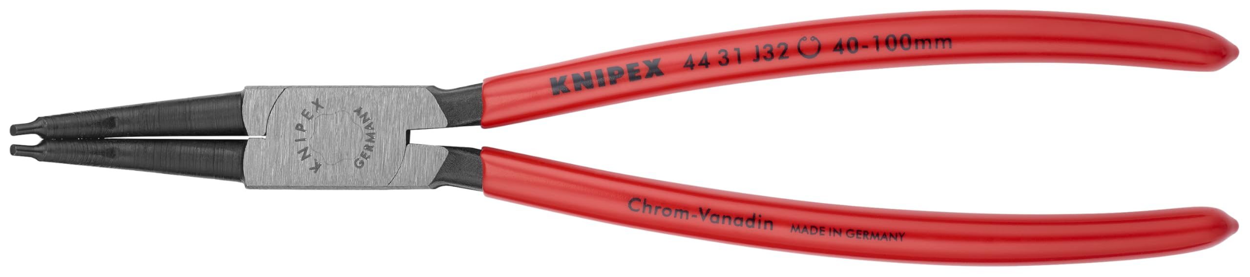 Knipex Multi Tools - Circlip Pliers, Internal, 45 Degree Angled, Forged Tip, 1 37/64"-3 15/16" Bore Dia. (4431J32)