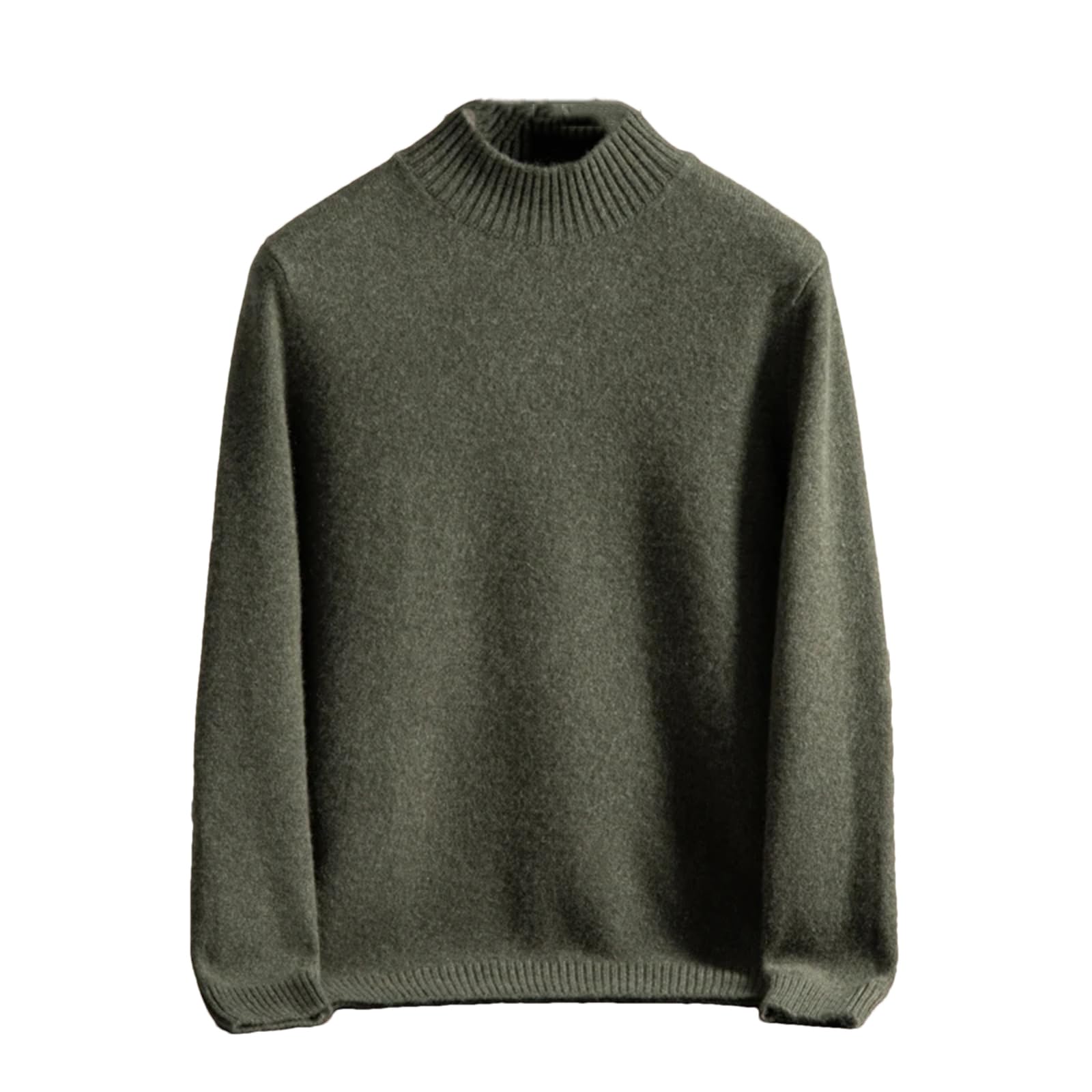 Hgvcfcv Uomo 100% Cashmere Maglione Inverno Casual Morbido Caldo Manica Lunga Mezzo Dolcevita Lavorato A Maglia Pullover Maglione