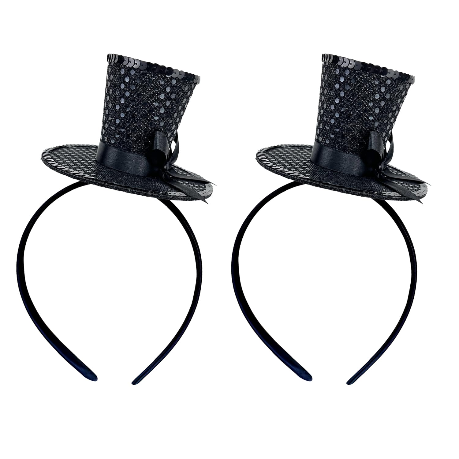 MFUOE 2Pieces Top Hats Adult Bowknot Black Magician Hat Costume Party Top Hat Fancy Dress Accessory for Costumes Parties Magician Themed Events Clown Dress Up