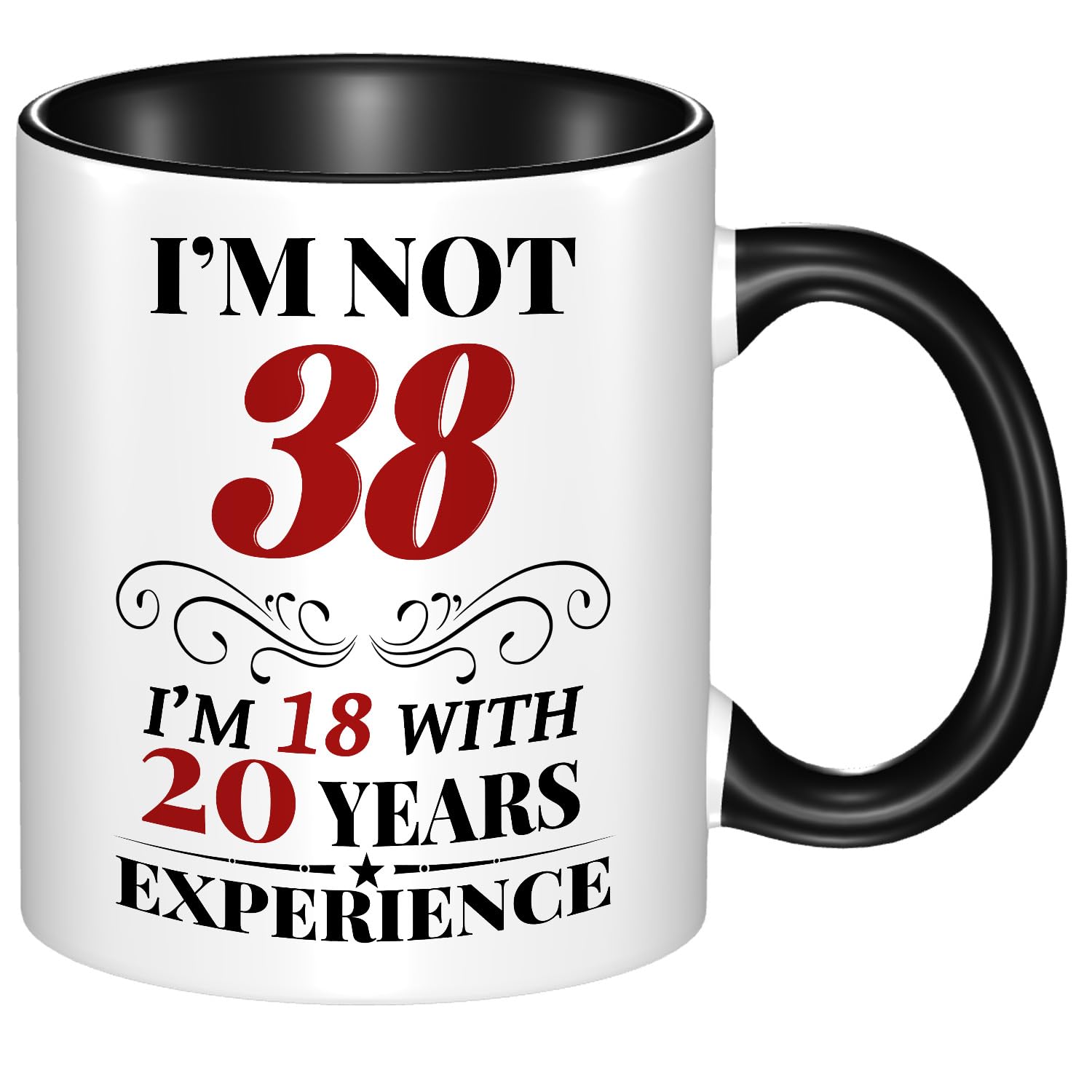 38th Birthday Mug for Women Men, Turning 38 Year Old Birthday Gifts Women Men Mom Dad Wife Husband, Sister, Best Friends, Coworkers, Her, Him, Dishwasher and Microwave friendly, 11oz Coffee Cup