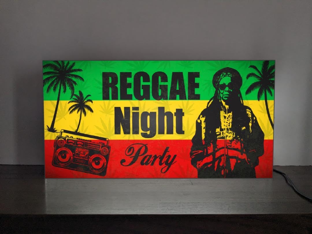Amazon.co.jp: Lサイズレゲエ クラブ パーティー ガンジャ 看板 置物