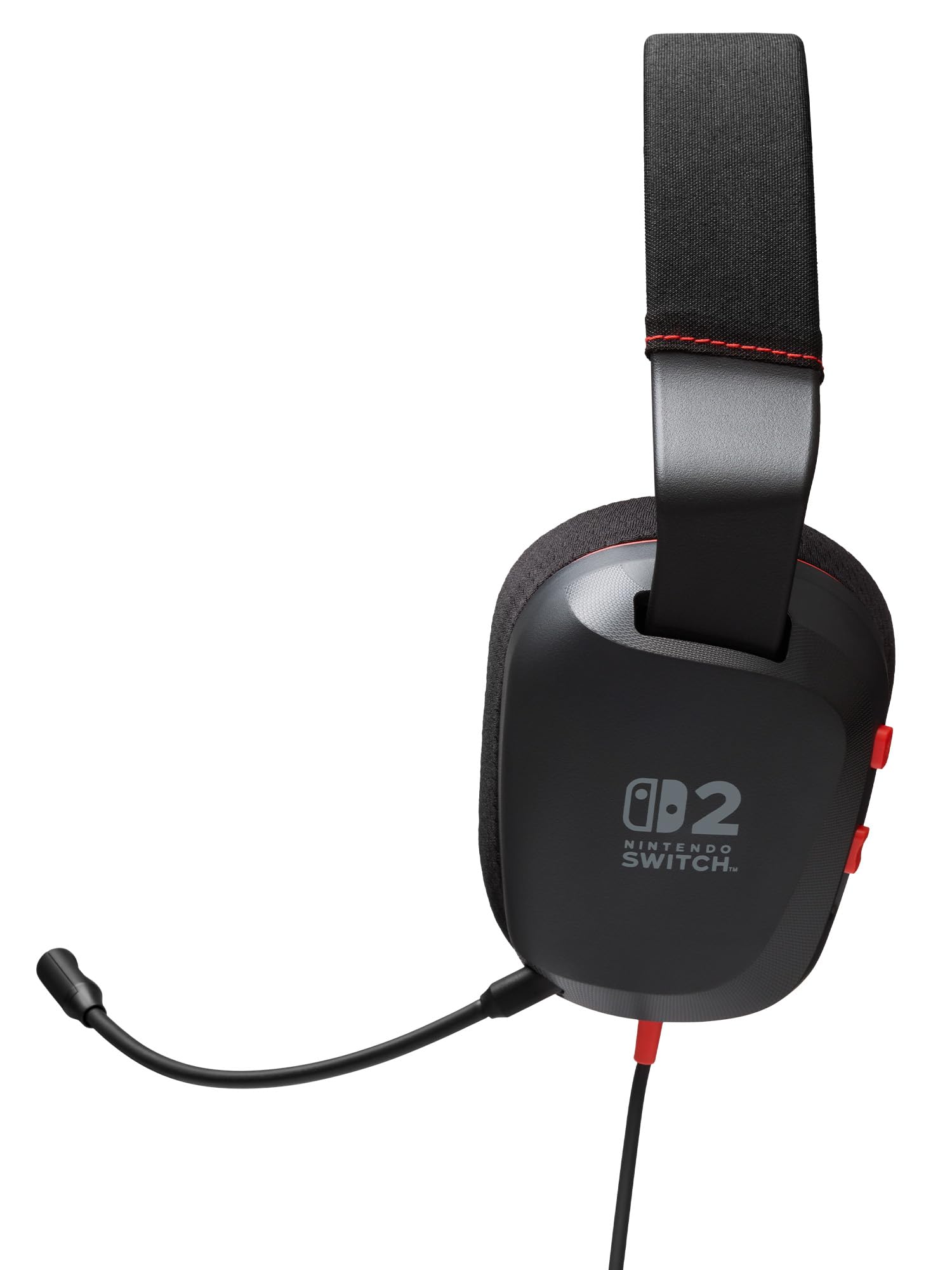 PowerA Przewodowy zestaw słuchawkowy stereo do Nintendo Switch 2 - czarny, oficjalnie licencjonowany, 50 mm Crivers, odłączany mikrofon wysięgnika, sterowanie nauszne, gniazdo 3,5 mm, kompatybilny z