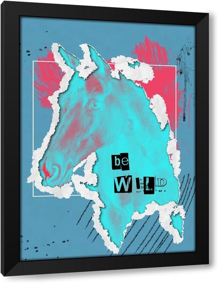 ArtDirect Be Wild Collage Art Custom Framed Art Print Giclee Print or Canvas Options with Various Sizes and Customization by Jaszke, Justyna