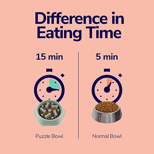 Miniatura 6 de Tazón de alimentación lenta para perros que comen rápido, para perros pequeños y medianos, laberinto de rompecabezas para perros que ayuda a
