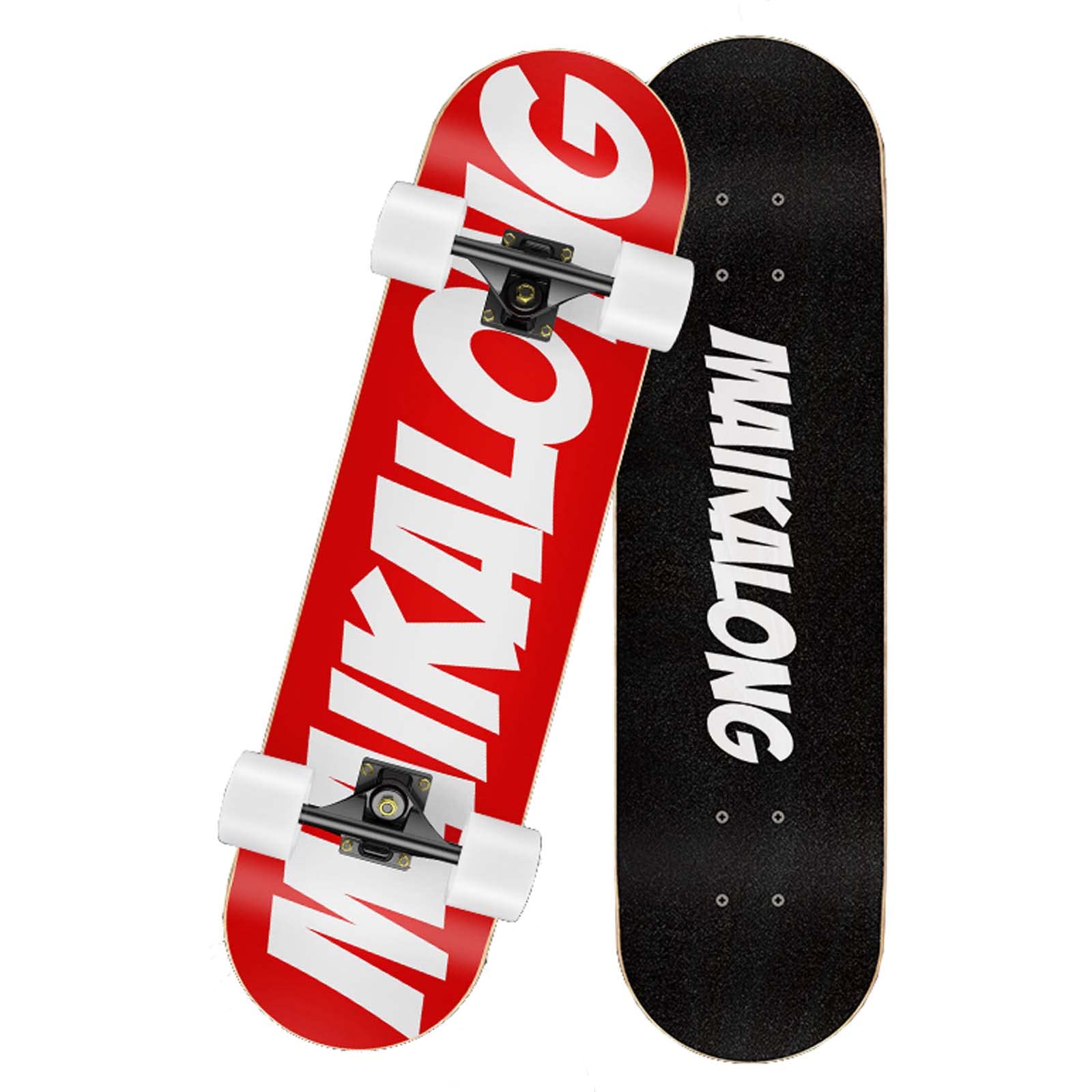 Skateboards for Beginners Maple 6-Ply Deck Aluminum Trucks Anti-Skid and Wear-Resistant Wheels Precision Bearings Complete Skateboard