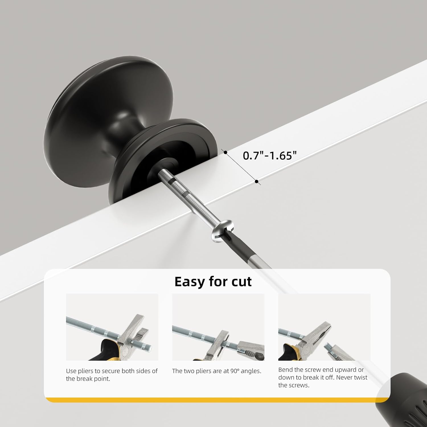 goldenwarm 25 Pack Cabinet Knobs Black Cabinet Knobs Round Black Drawer Pulls Zinc Alloy Hardware for Dresser Drawer 1-1/5 Inch Diameter