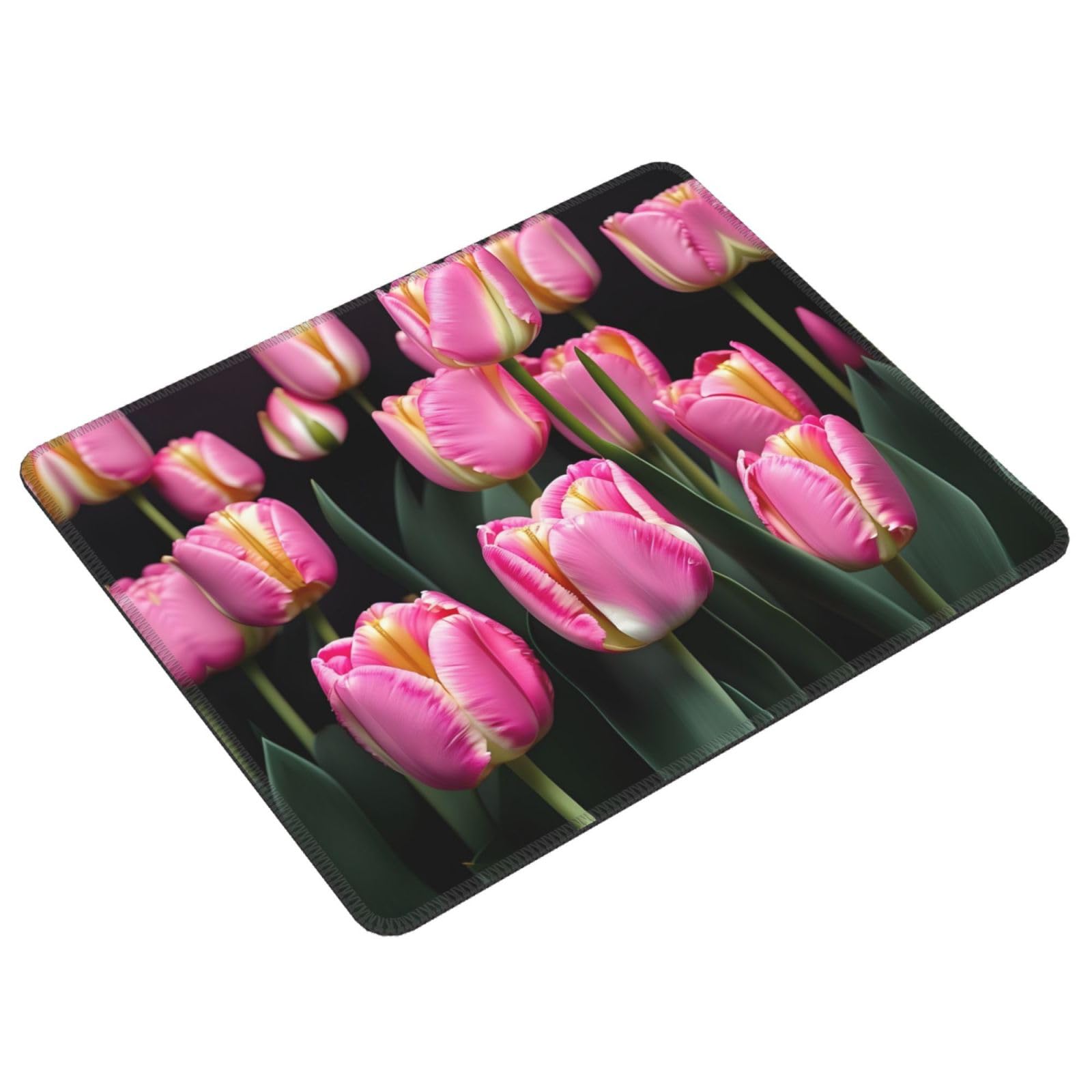 Tappetino per mouse rotondo con motivo oro rosa – 1 tappetino per computer portatile da ufficio da 20,3 cm, tappetino da scrivania portatile personalizzato