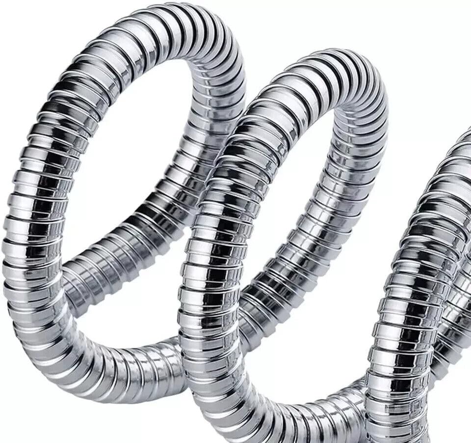 Universal Premium Stainless Steel Shower Hose - Anti-Kink, Chrome, 1.2M - Image 2