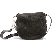 Pre-Loved Knight Shoulder Bag Suede Small, Green