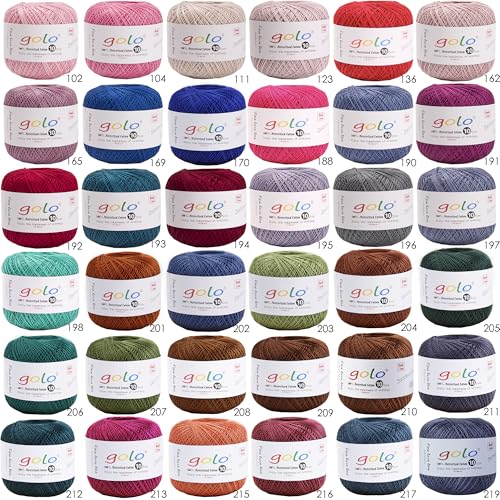 Image of golo Crochet Thread Yarns for Begingers Size 10 Deep Purple Yarn 676
