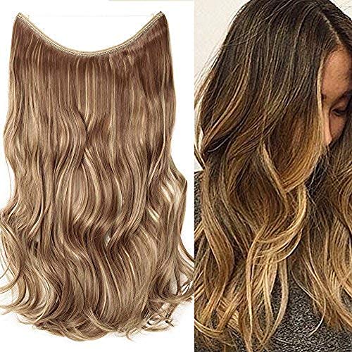 Extensiones De Cabello Natural Con Hilo Invisible Sin Clip Pelo Sintético Una Pieza Rizada Postizos De Pelo Pelucas 20\