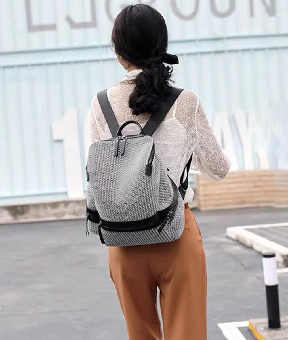 BUKESIYI Mujer Bolsos Mochila Niña Vestir Antirobo Pequeña Casual Bandolera Portatil PU Cuero Piel ES78110