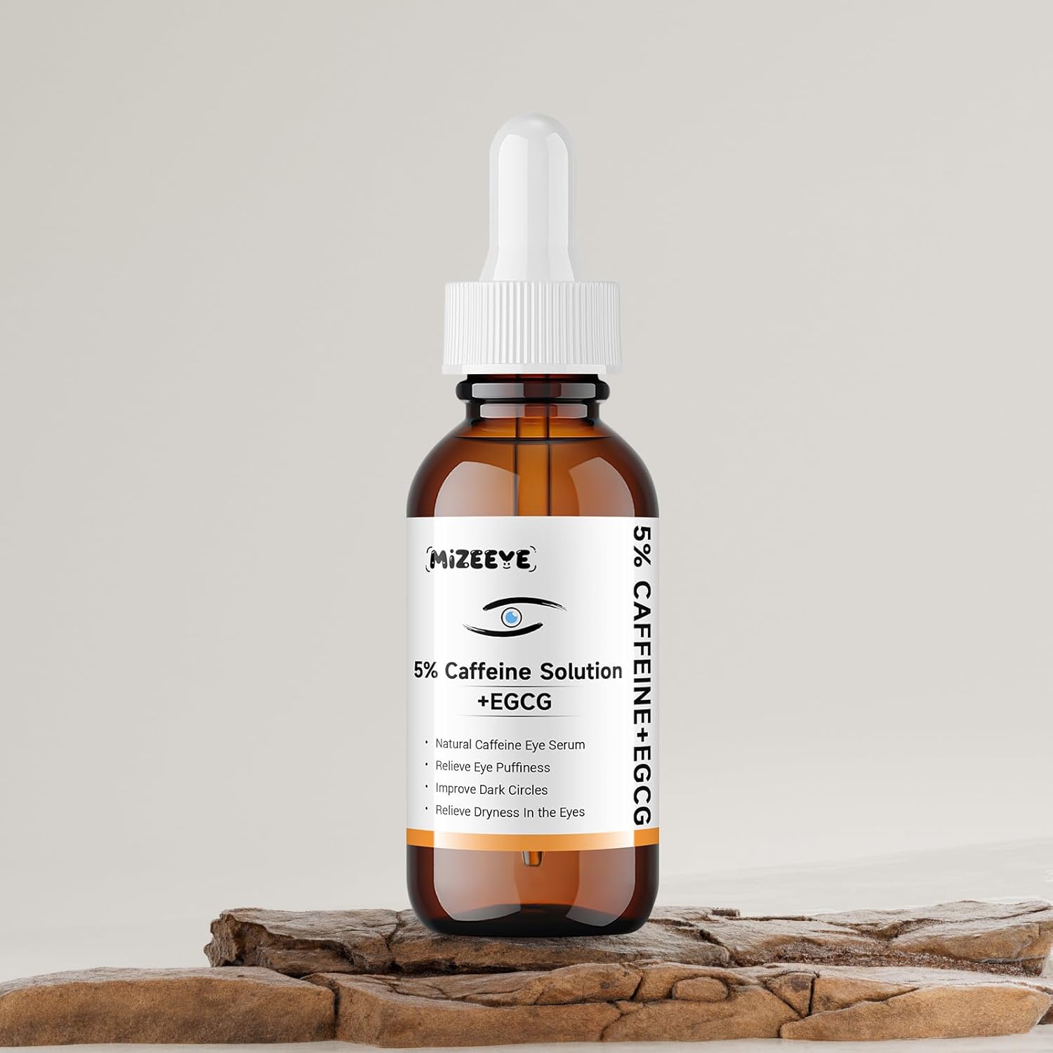 MIZEEYE Caffeine 5% + EGCG Eye Serum 30ml: Moisturizing Under Eye Treatment for Dark Circles, Puffiness & Fine Lines