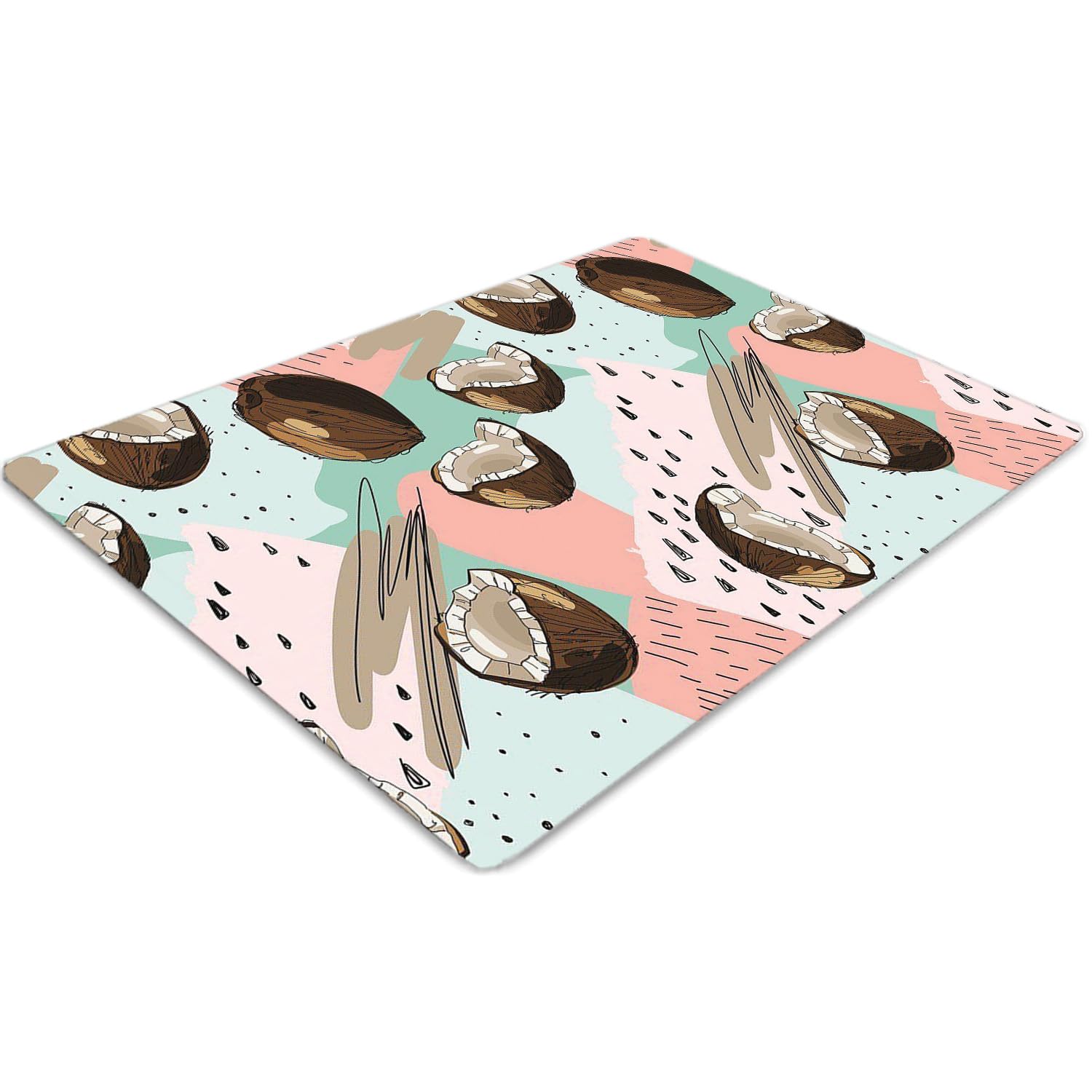Tapis de sol pour chaise de bureau rectangulaire anti-rayures facile à laver