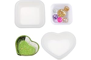 Heart and Square Shape Dish Resin Mold Kit