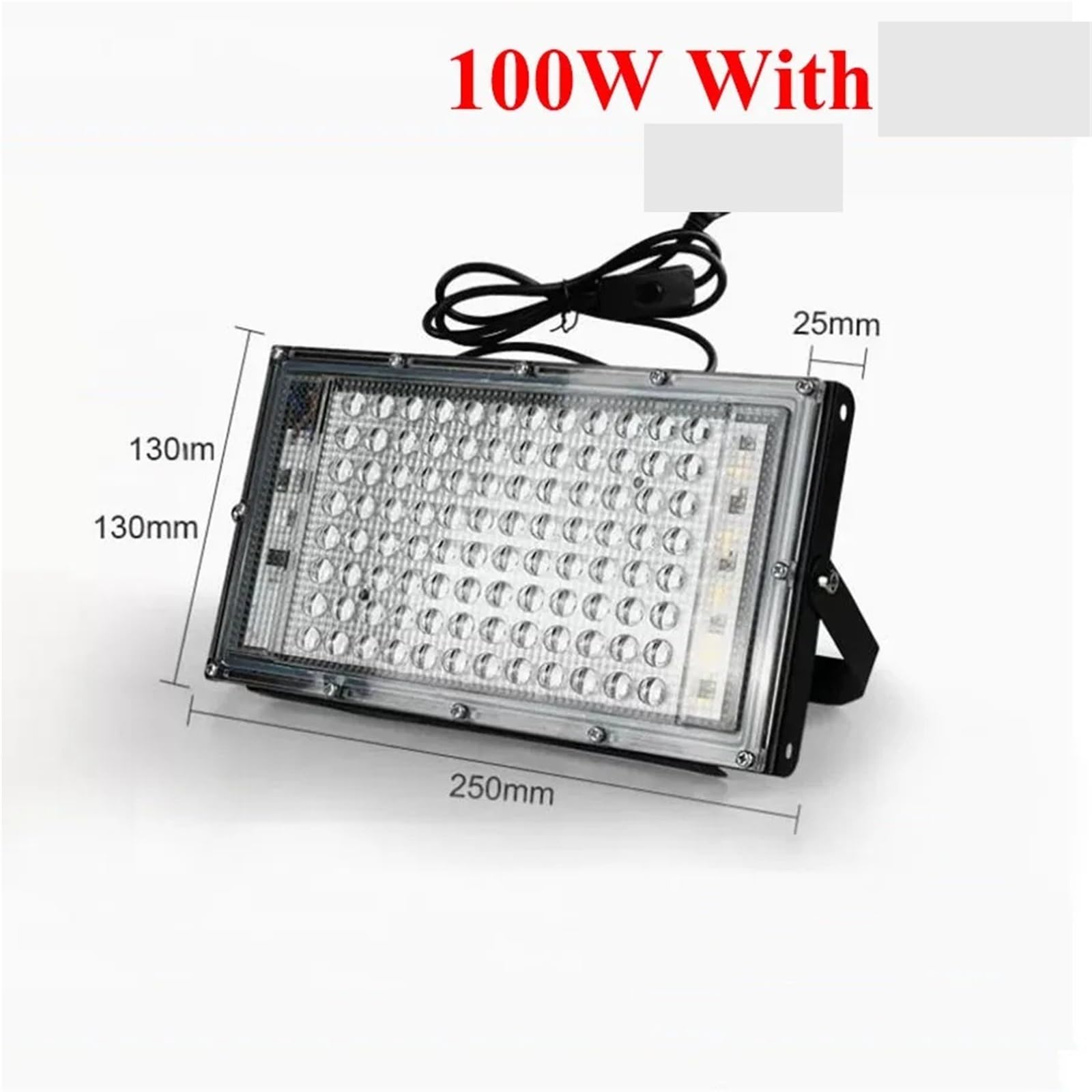 UV-Harzhärtungslicht Wasserdicht 50/100/300W UV LED Schwarzlicht Aushärtung Lampen Outdoor Flutlicht Uv Leuchtstoff(100W)