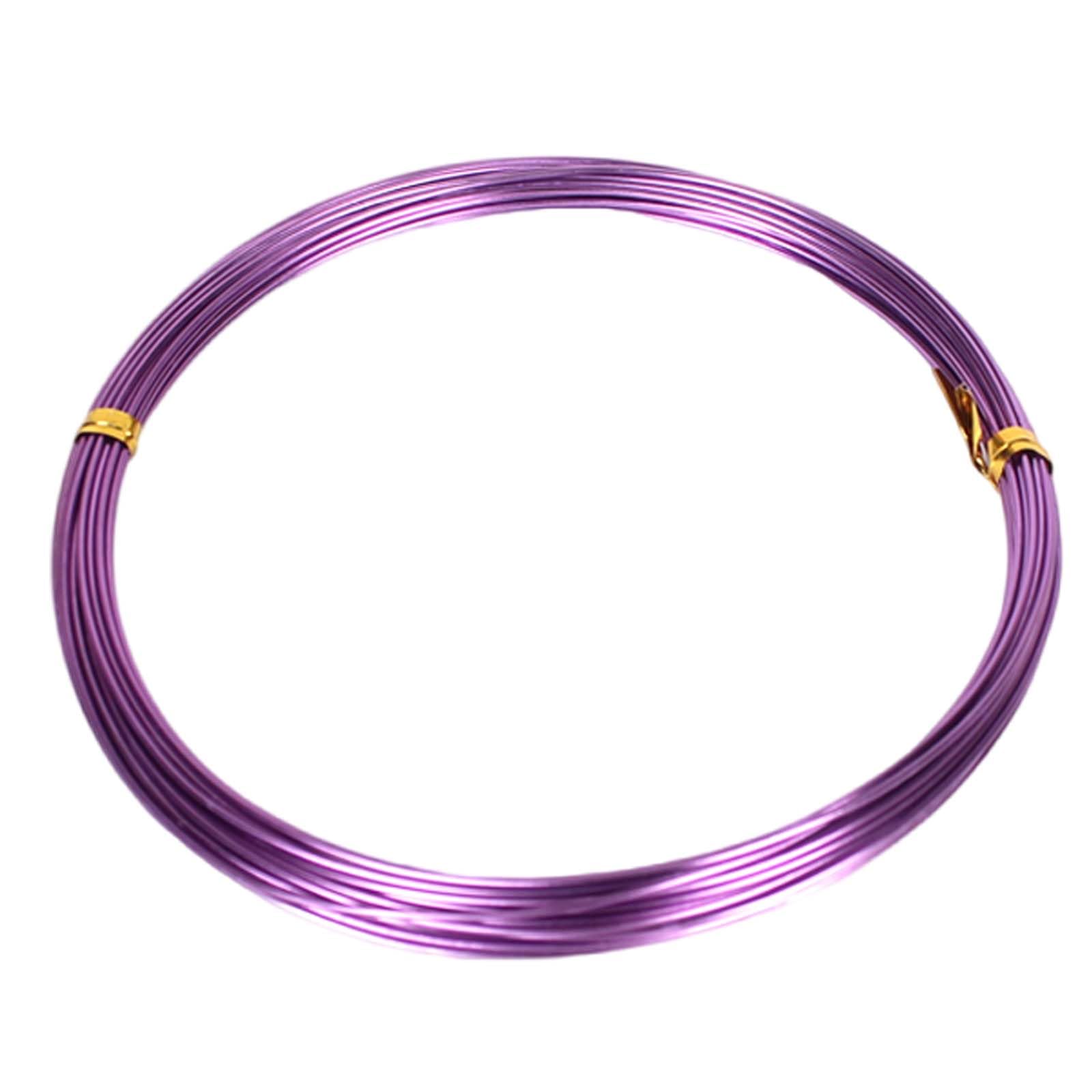 WSYCWG Aluminum Craft Wire Flexible Metal Wire, 5 Meters Long Beading Wire Rolls Diameter 2Mm Suitable for DIY Sculpture and Crafts,Purple